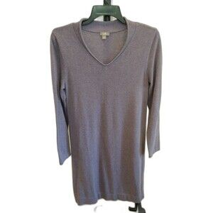 J Jill  Classic purple v neck  sweater dress small Boho Classic